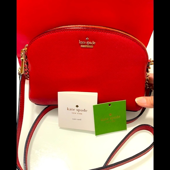 ❤️ NWT Kate Spade Red Leather ❤️ Crossbody Bag